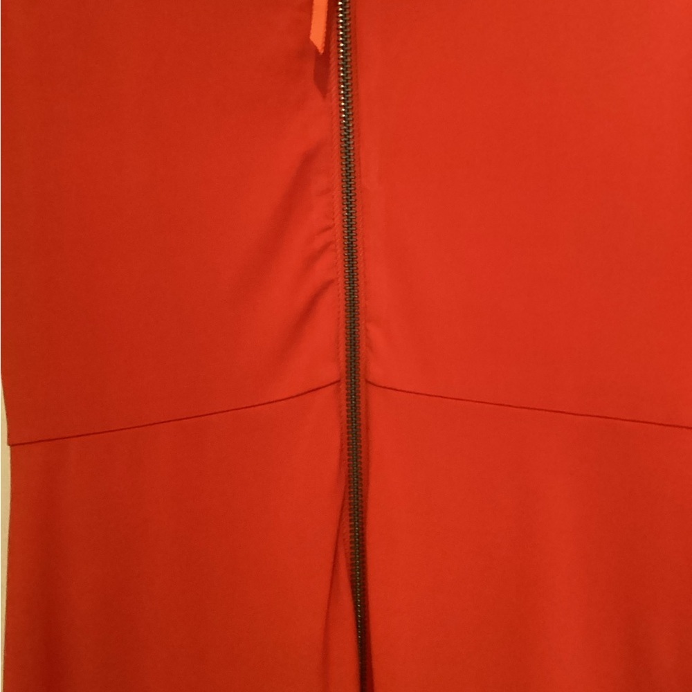 Sam Edelman Vibrant Red Midi Zip Up Back Dress - Picture 4 of 7